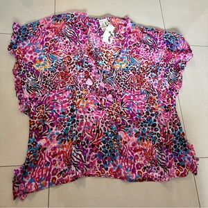 Jessica Simpson Multicolor Animal Print swimsuit cover-up